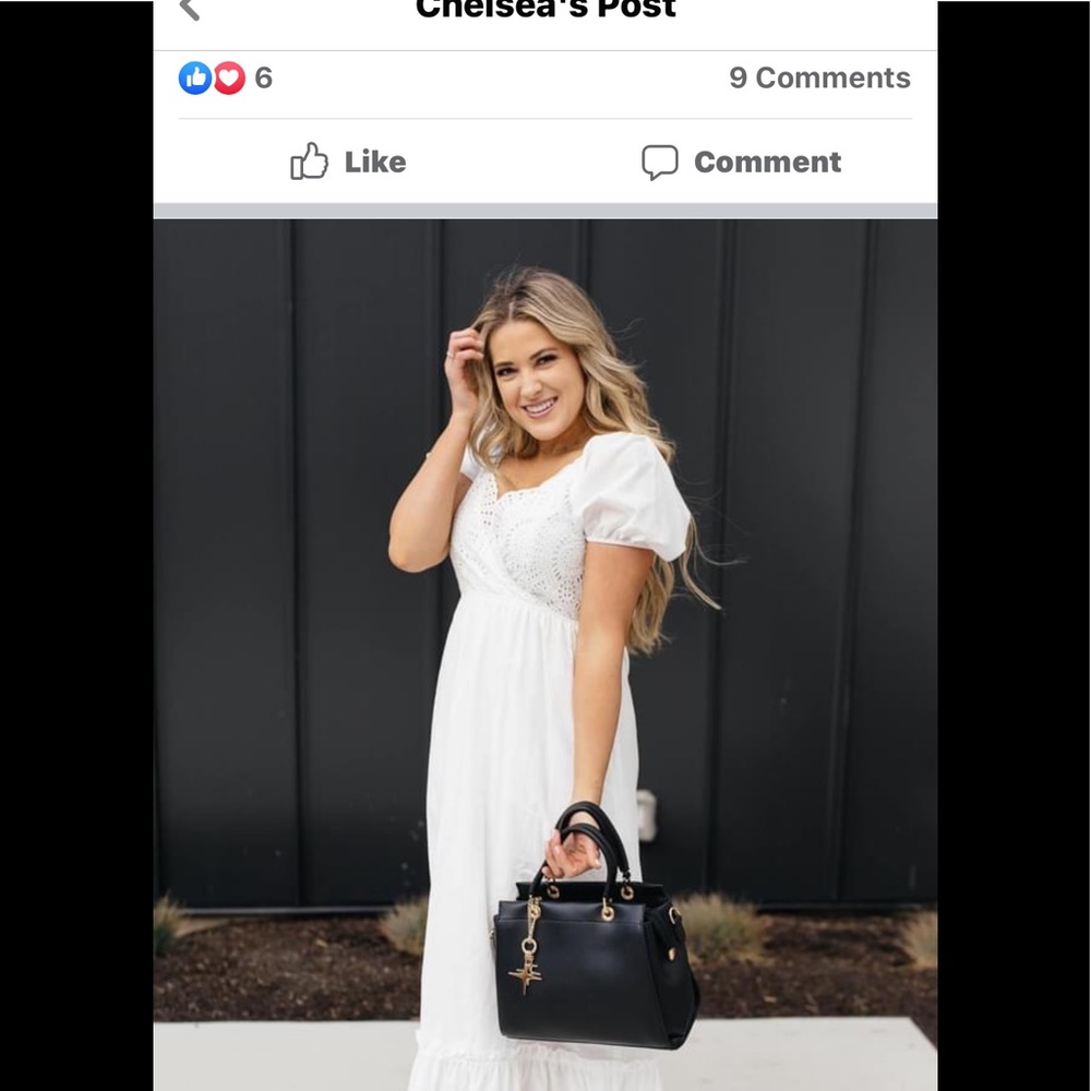 White crochet dress